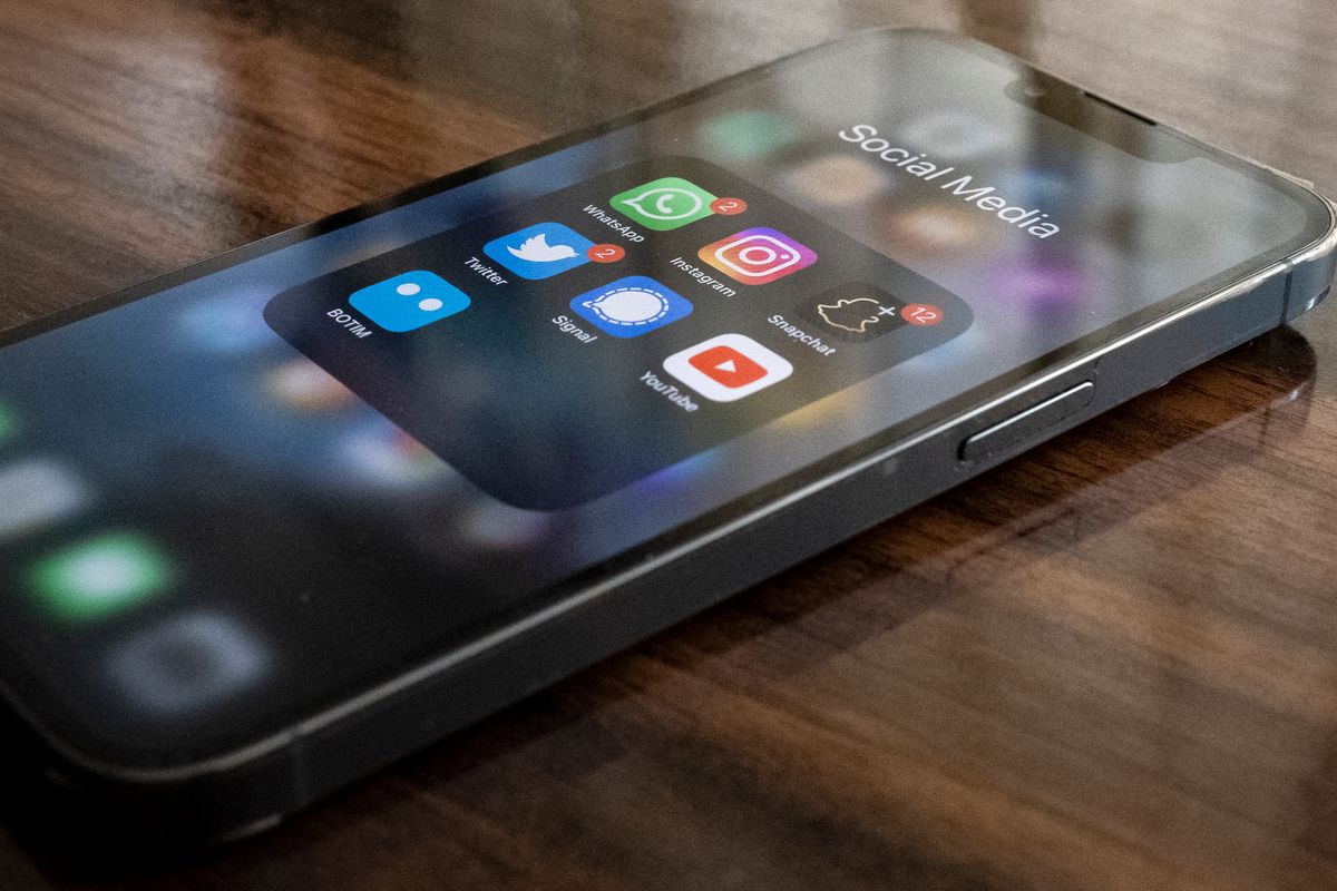 Social media content displayed on a smartphone
