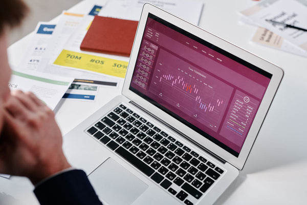 Analytics chart displayed on a computer screen